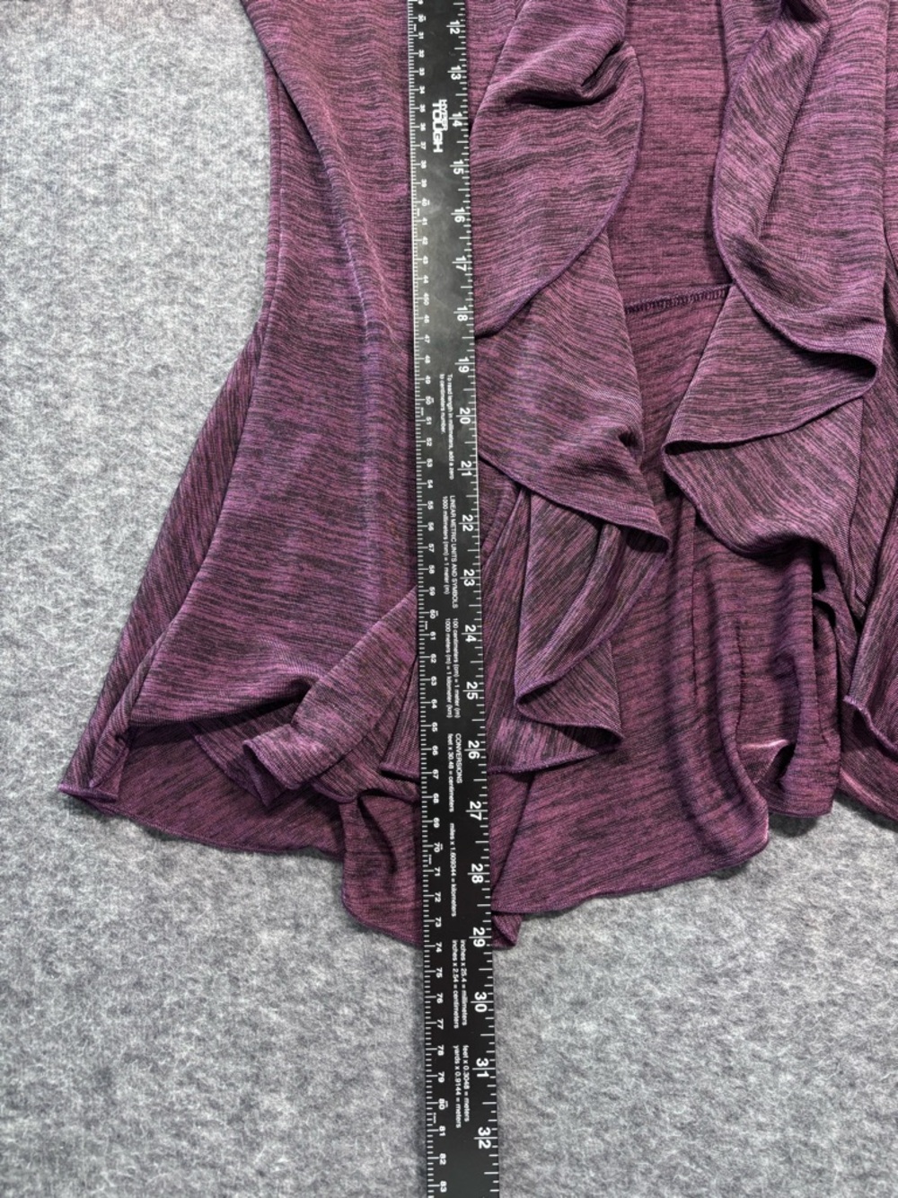 Jaipur Plum Ruffled Open-Front Cardigan - Picture 7 of 9